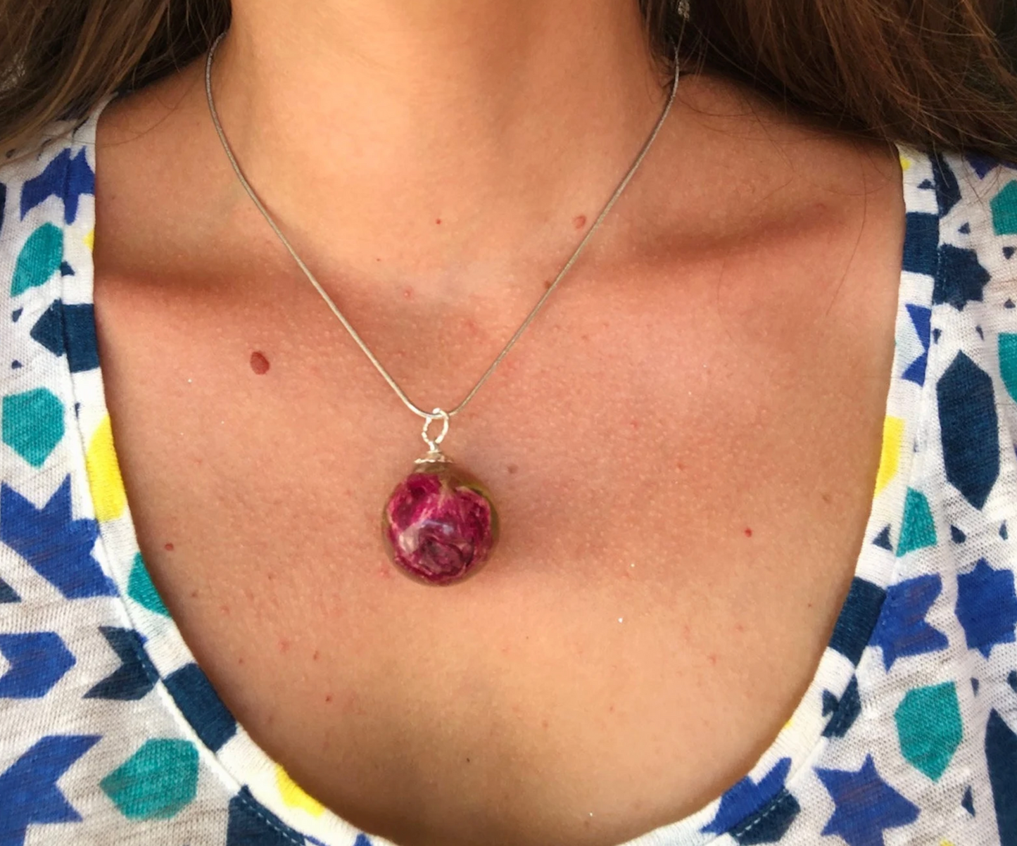 Pendentif Vraie Rose