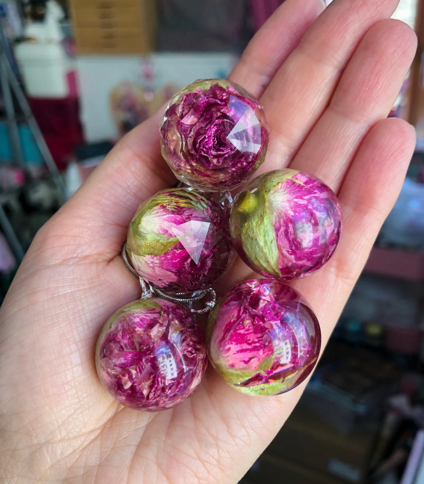 Pendentif Vraie Rose