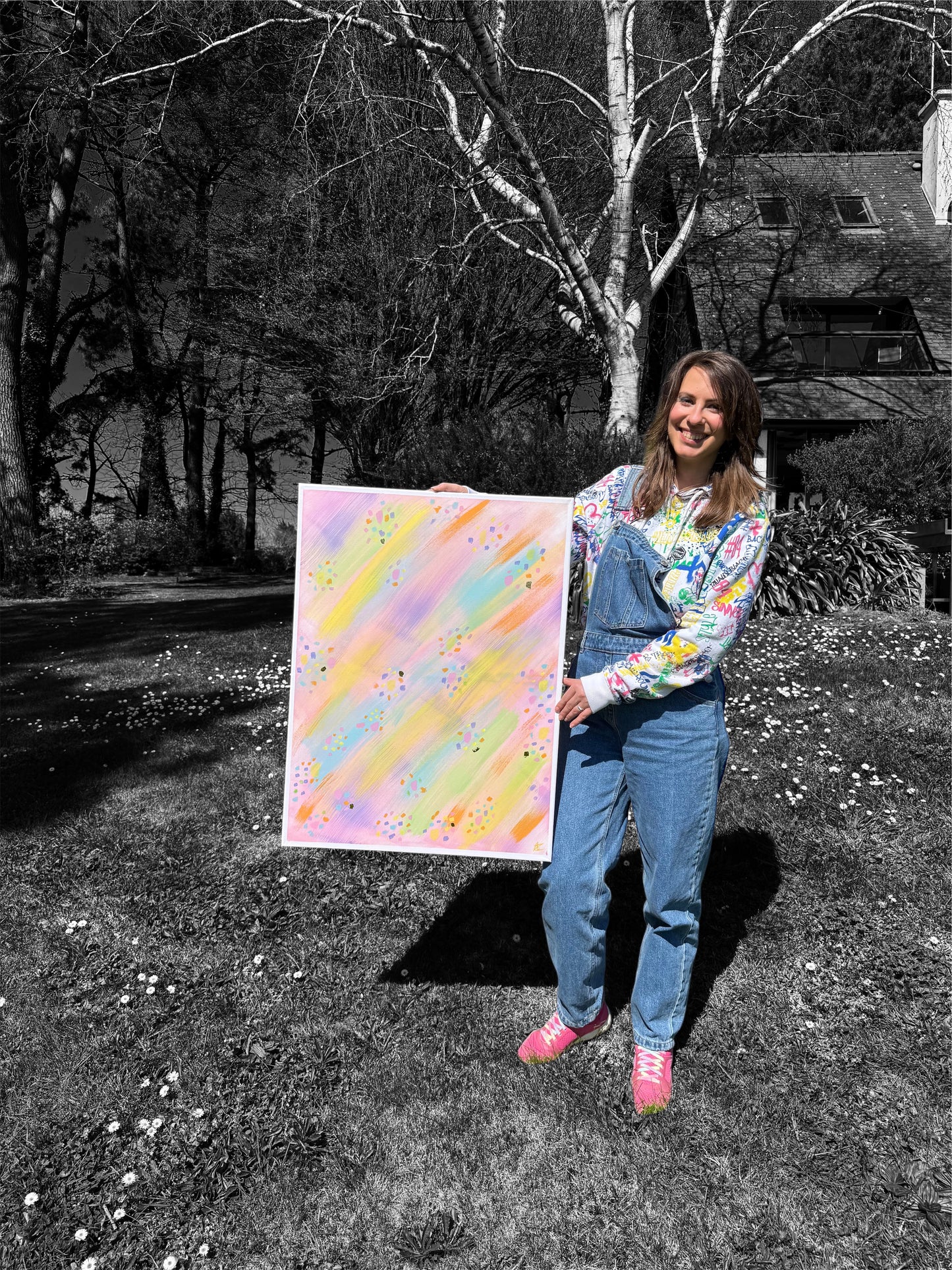 Tableau Original Confettis Pastel