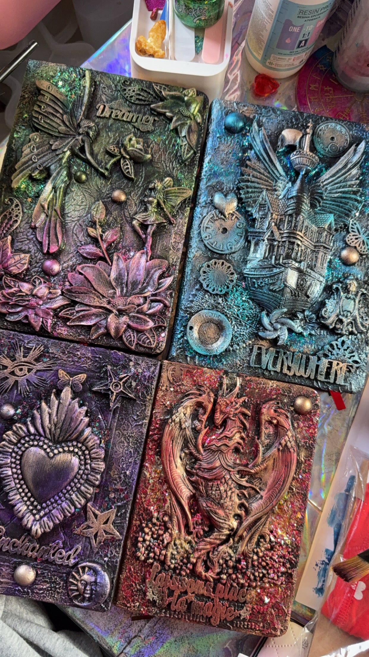 Carnet grimoire luxe Jardin enchanté A5