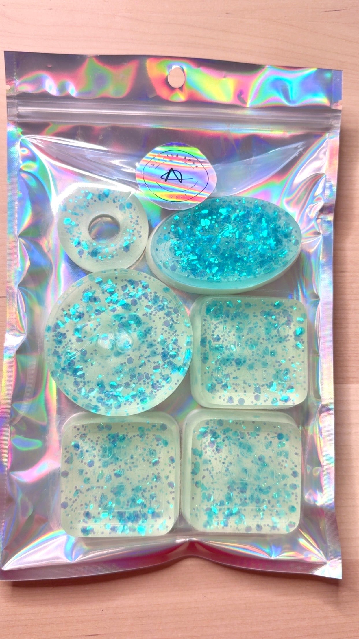 Lot 6 Savons pailletés