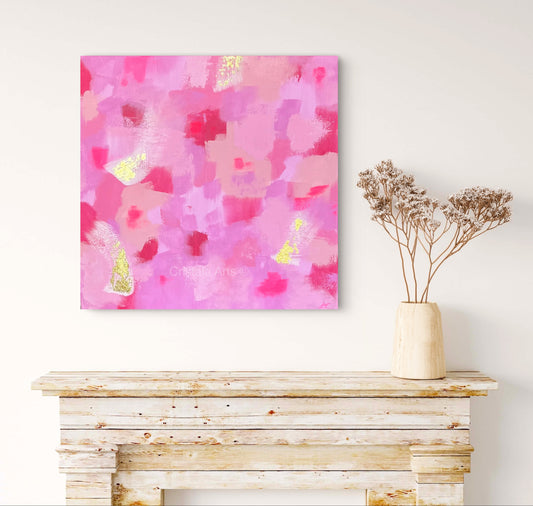 Tableau Original Rêverie en Rose