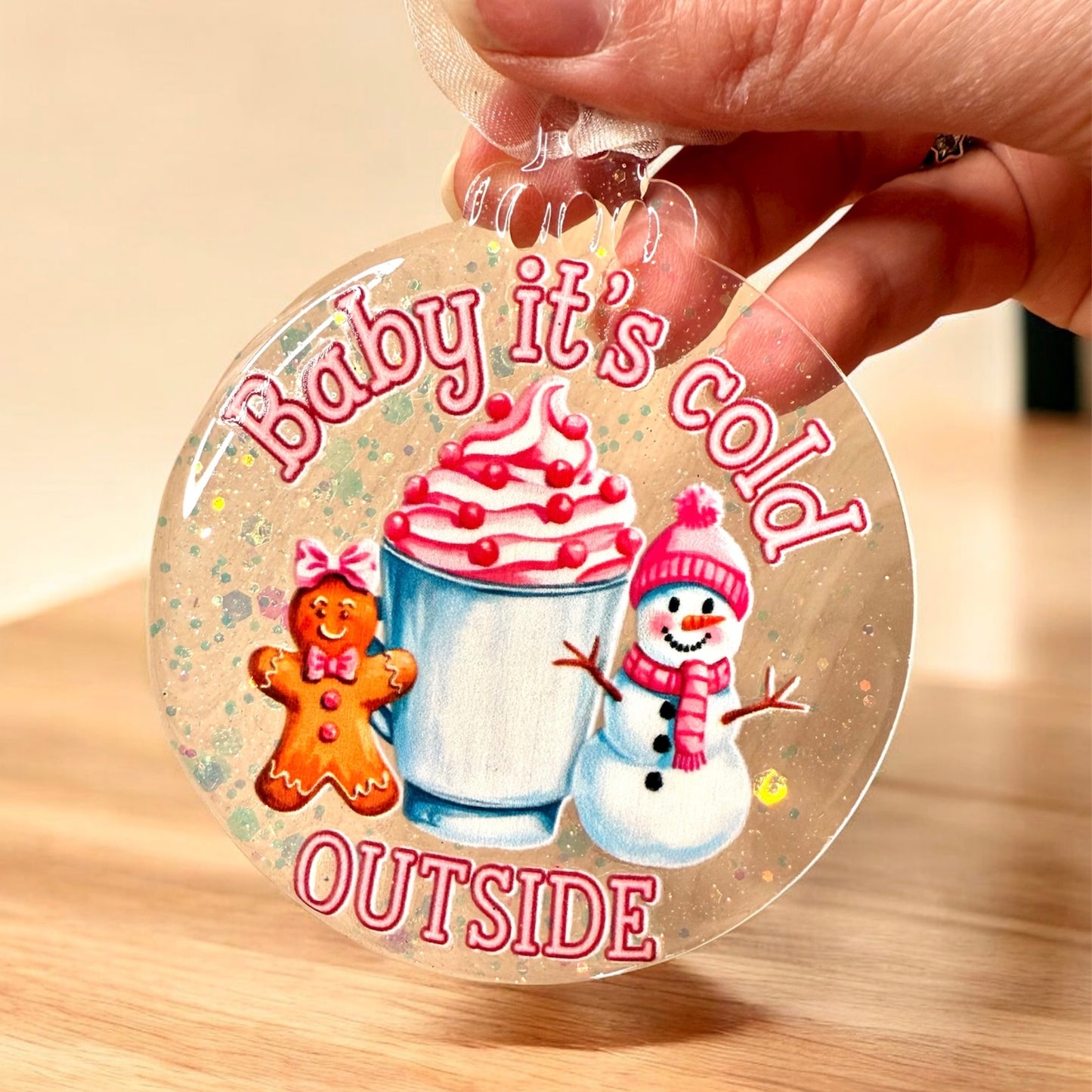 Boule de Noël plate