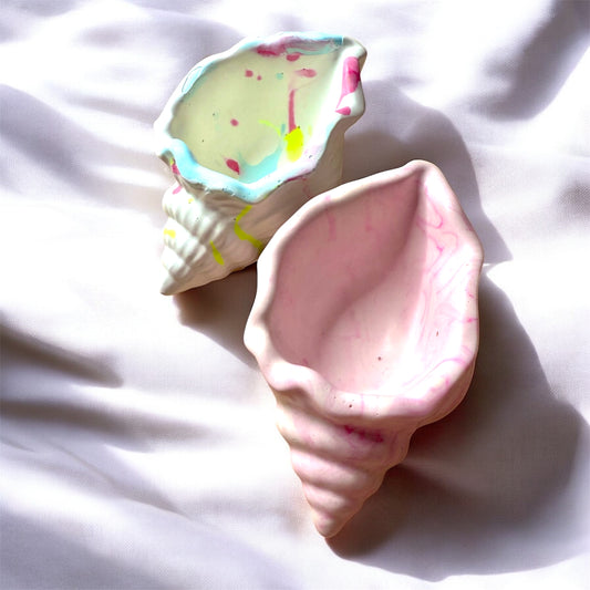 Lot 2 petits vide poches coquillage