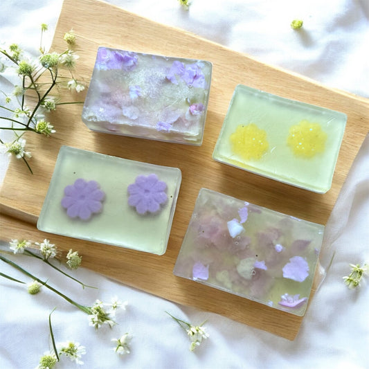 Lot 4 Savons fleuris